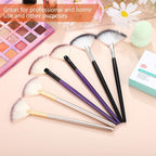 9 Pieces Facial Fan Mask Brushes, Soft Facial Applicator Brushes Tools - Image 7