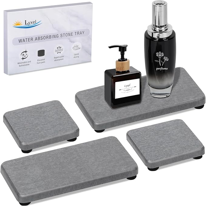4PCS Water Absorbing Stone Tray by Unknown