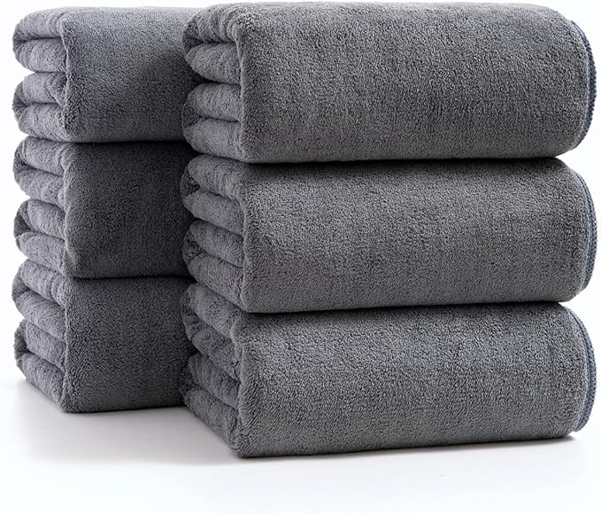 sakano 6-Piece Microfiber Bath Towel Set by Unknown