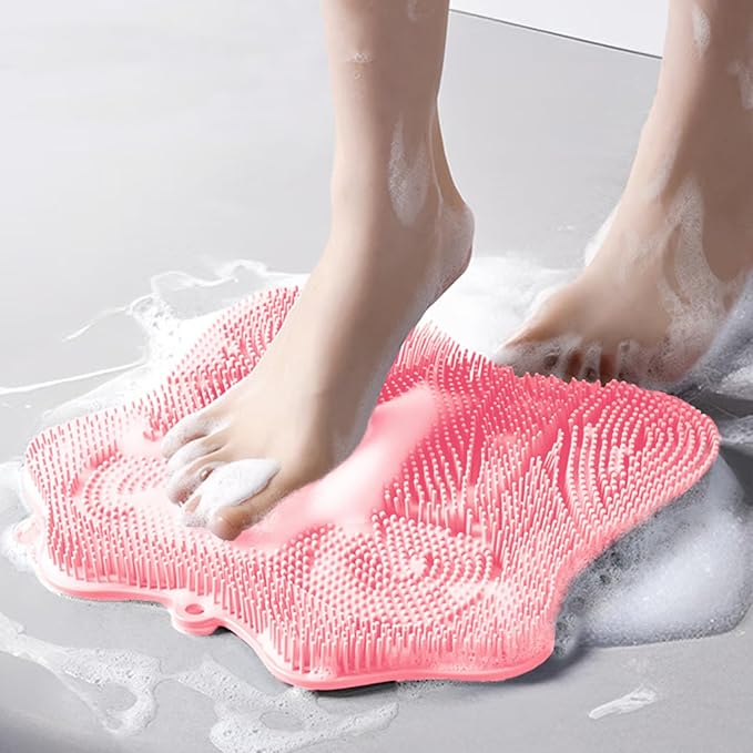 Shower Foot Scrubber, Shower Foot and Back Scrubber by EASKITE