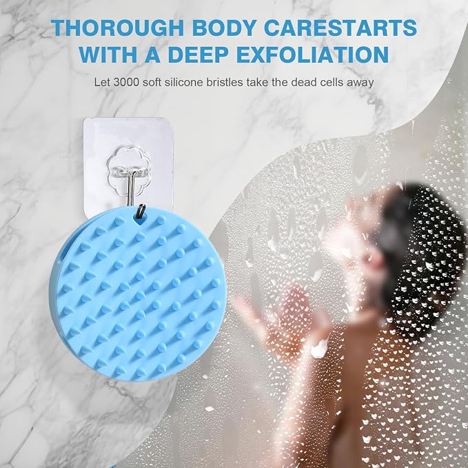 Upgraded Version Silicones Body Scrubber, Double-Sided Design Body Brush - Image 7