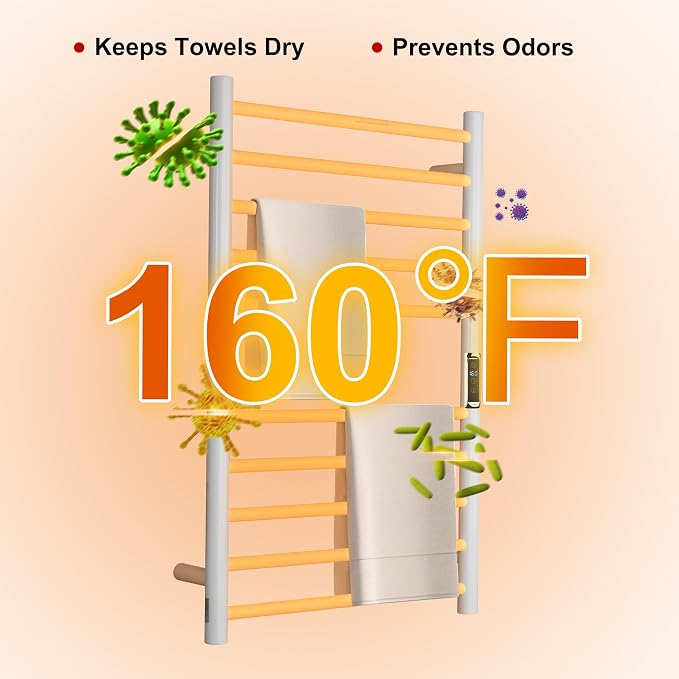 Heated Towel Racks for Bathroom, Wall Mounted Electric Towel Warmer Racks - Image 3