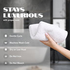 White Hand Towels Set for Bathroom, 6 Pack - Image 6