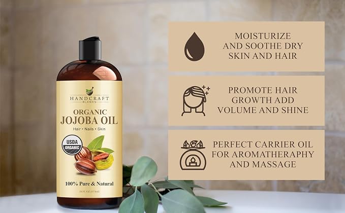 Handcraft Blends USDA Organic Jojoba Oil | Cold-Pressed | 16 Fl Oz | 100% Pure - Image 5