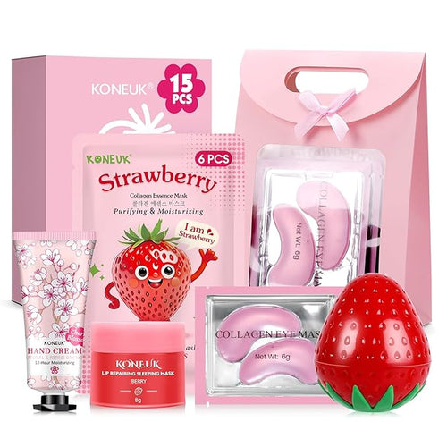 15 PACK Skincare Gift Set for Teen Girls, Travel Kit & Skin Care Gifts by KONEUK