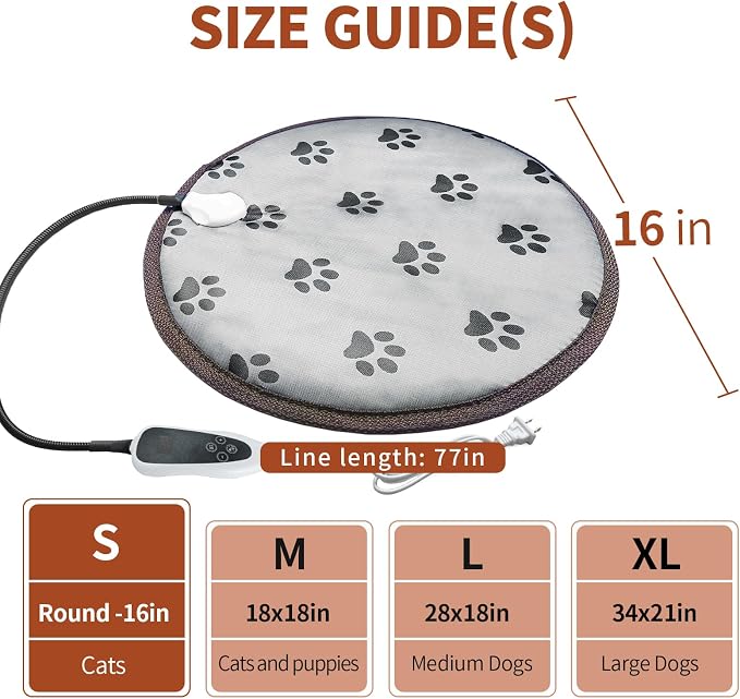GOLOPET Cat Heating Pad Round - Image 2