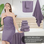 Hailea Hand Towels Set 16x31 Inches, Soft Microfibers Bathroom Towel Set 2 Pack - Image 5