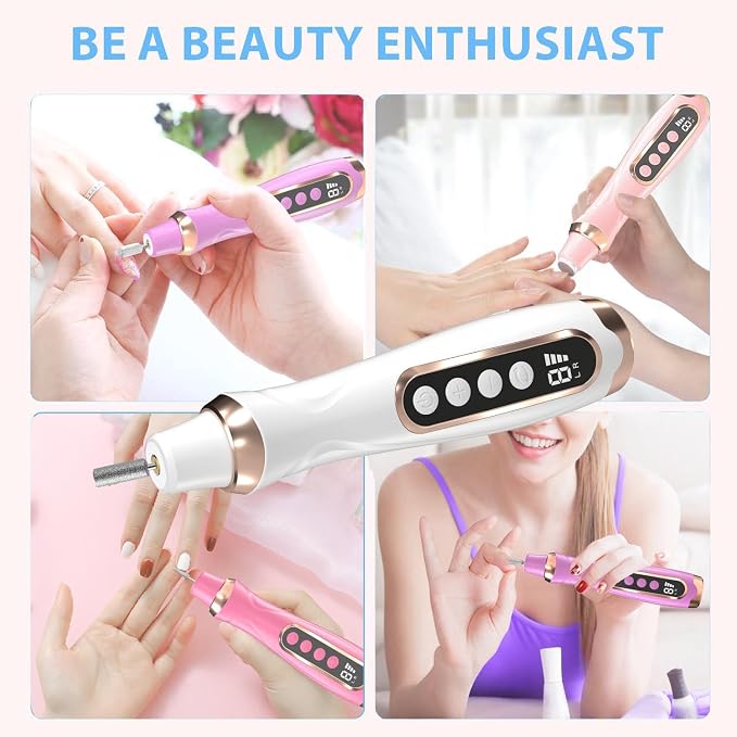 Professional Manicure Pedicure Kit Cordless Electric Nail File Set 6 Speed - Image 6