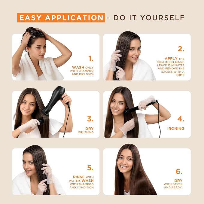 KATIVA Brazilian Keratin Treatment Kit at home Formaldehyde Free Hair - Image 8