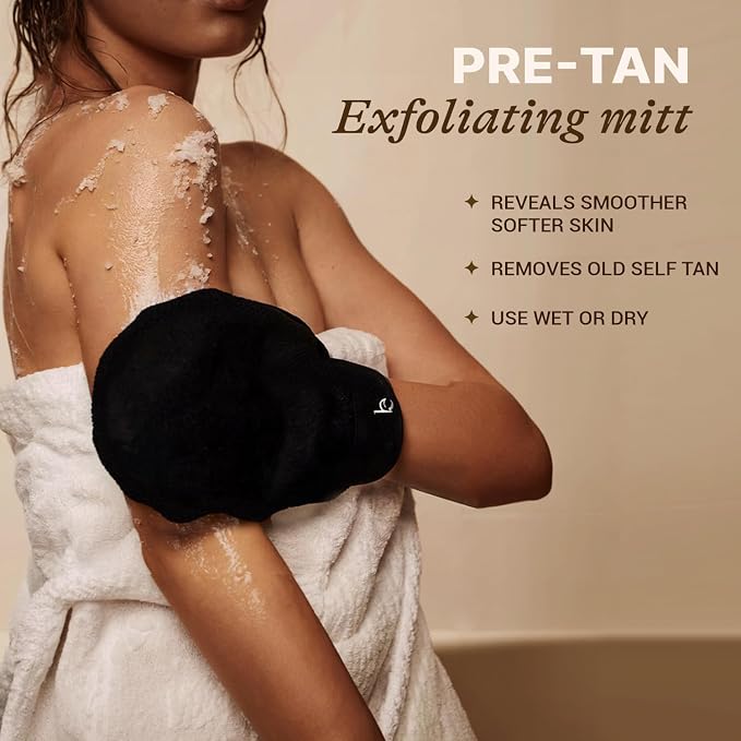 Self Tanning Mitt Applicator Set – 3-in-1 Velvet Mitts, Exfoliating Glove & - Image 5