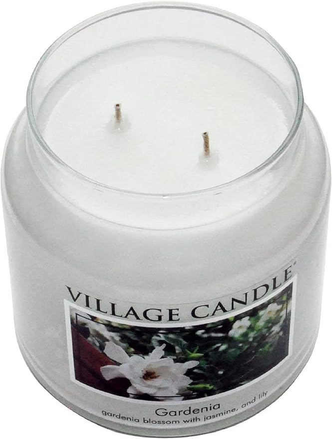Village Candle Gardenia Large Glass Apothecary Jar Scented Candle, 21.25 oz - Image 3