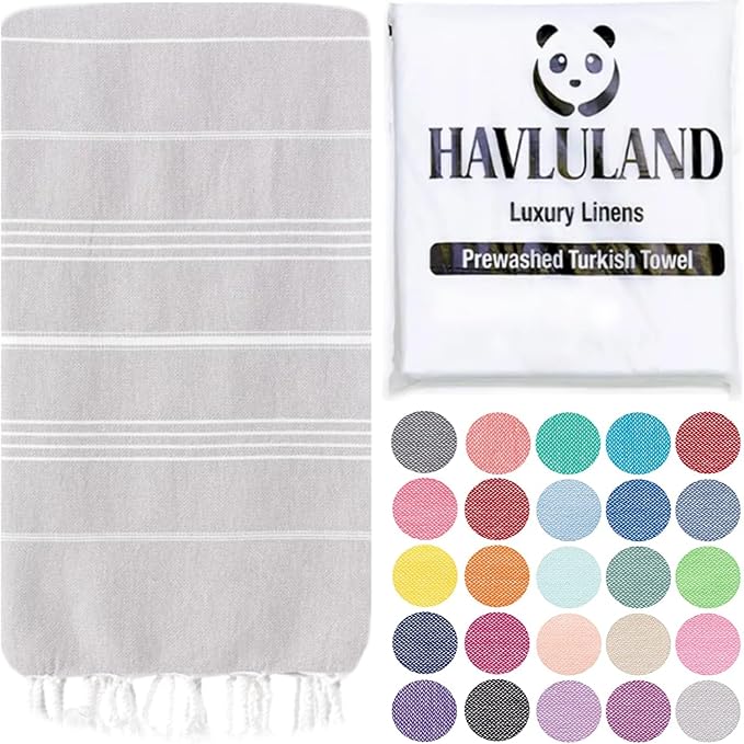 HAVLULAND Turkish Beach Towels, Oversized 40"x72" Turkish Bath Towel, Highly by Havluland
