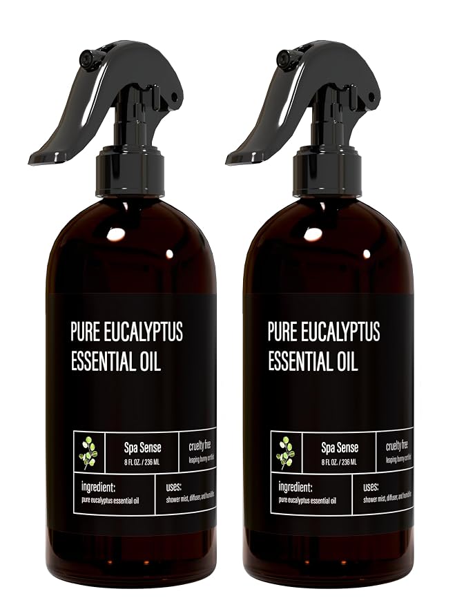 Spa Sense Pure Eucalyptus Oil Shower Mist and Steam Room Spray by Spa+Sense