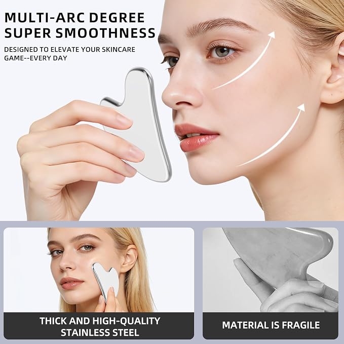 Stainless Steel Gua Sha Facial Tool – Metal Guasha - Image 6