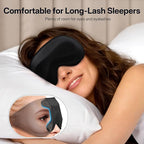 LitBear Long Lash Sleep Mask for Women Men Side Sleeper, 3D Contoured Light - Image 2