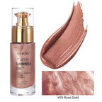 Liyalan Shimmer Body Oil Rose Gold Color 1.0 fl.oz Face Glow Pearl Highlighter - Image 9