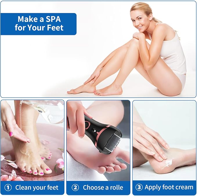 Electric Foot Callus Remover, Rechargeable Portable Electronic Foot File - Image 5