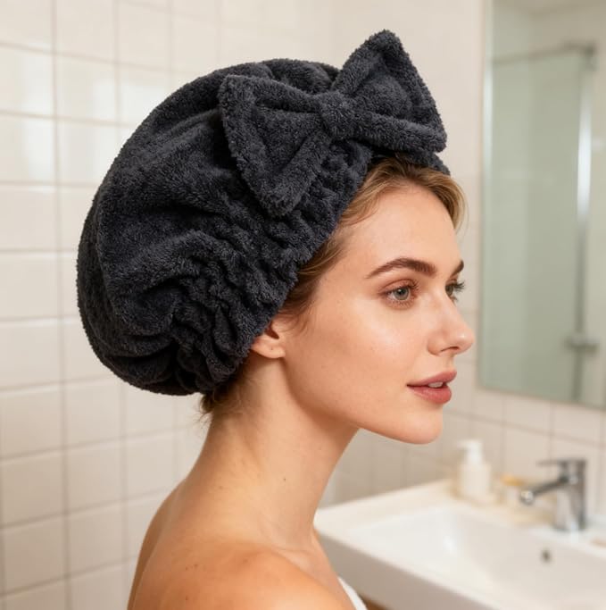 HOPESHINE Microfiber Hair Towel Cap - Image 3