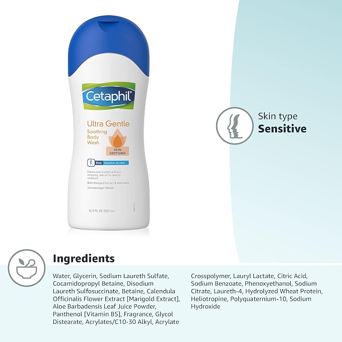 Cetaphil Ultra Gentle Refreshing Body Wash, - Image 10