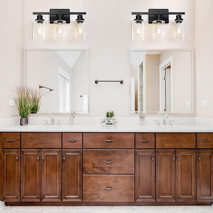 Ascher Bathroom Vanity Light Fixtures, 3 Light Wall Sconces Lighting - Image 6