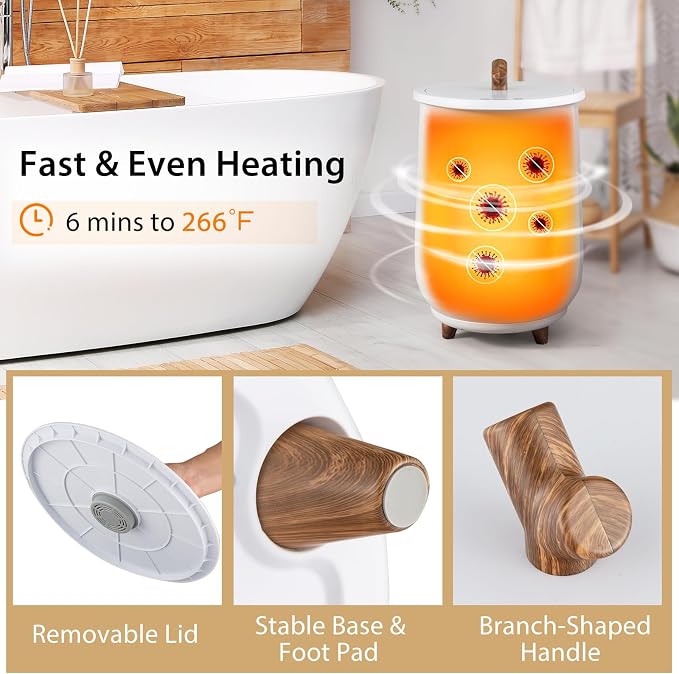 COSTWAY Bucket Style Towel Warmer, 23L Towel Warmer - Image 4