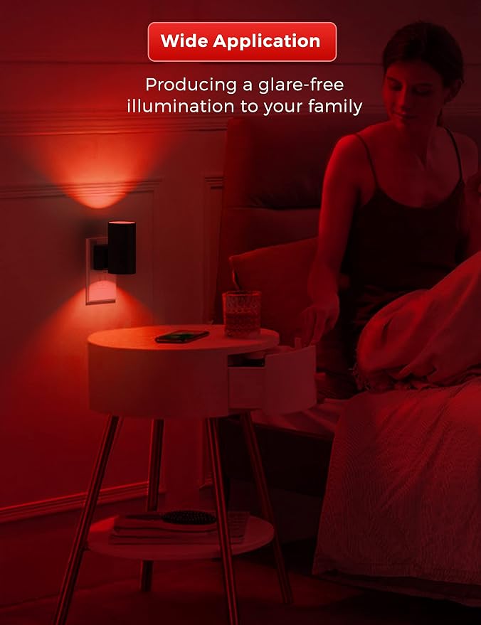 L LOHAS LED Red Night Light, Night Lights Plug into Wall, LED Night Lights - Image 6