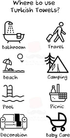 Bazaar Anatolia Turkish Beach Towel 100% Cotton Bath Towels 71x39 Quick Dry - Image 6