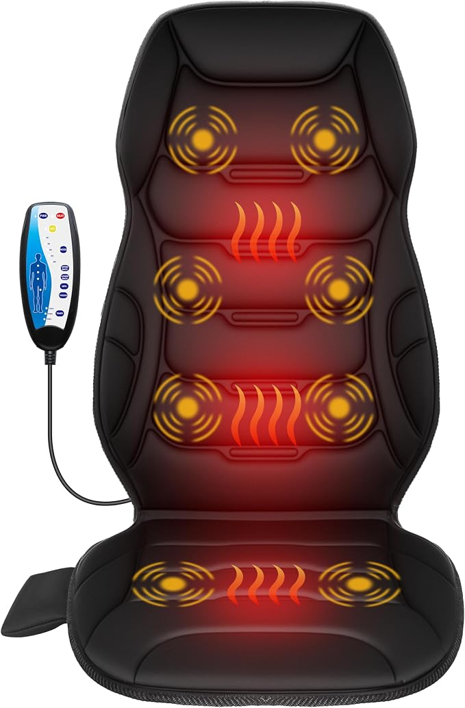 COMFIER Back Massager with Heat, Vibration Massage Seat Cushion with 8 Massage by COMFIER