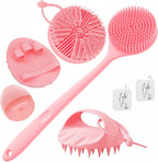 Manmihealth Silicone Back Scrubber & Soft Bath Glove, Silicone Scalp Massager by ManmiHealth