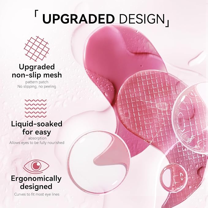 BREYLEE Flamingo Pink Eye Mask–60 Pcs-Puffy Eyes and Dark Circles - Image 2