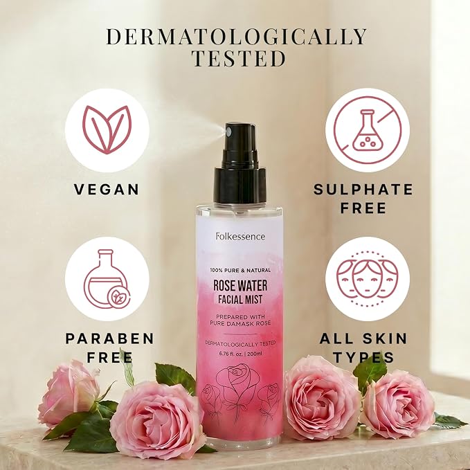 Folkulture Rose Water Spray for Face - Image 2