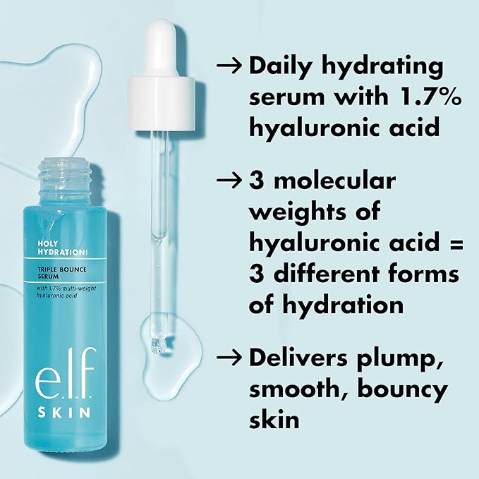 e.l.f. SKIN Holy Hydration! Triple Bounce Serum, 1.7% Hyaluronic Acid Serum - Image 4