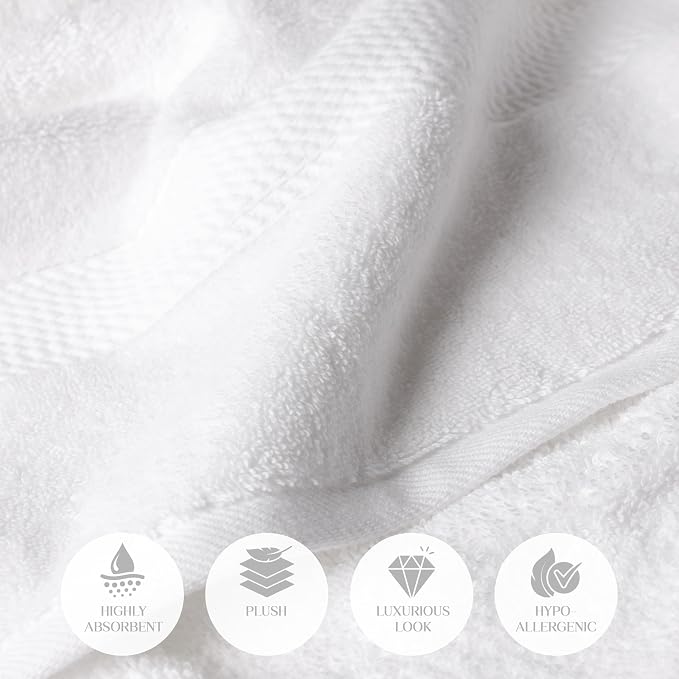 Superior Solid Egyptian Cotton Bath Towel Set - Image 7