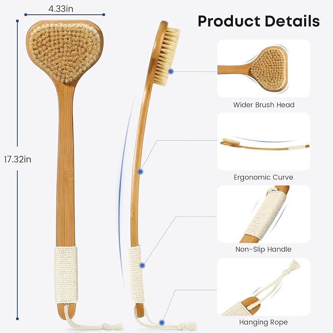 eaxun Bamboo Back Scrubber - Image 2