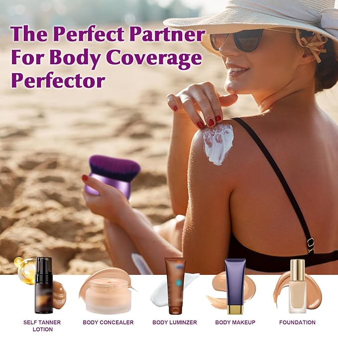 Extra Large Body Makeup Brush, 75mm Wide-headed Body Coverage Applicator - Image 6