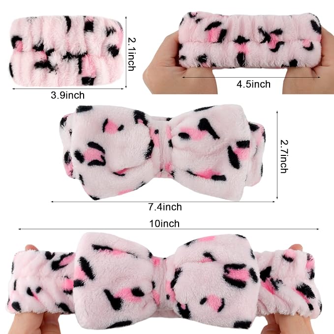 WHAVEL 6PCS Spa Headband and Wristbands Set, Face Wash Headband Wrist Bands - Image 6