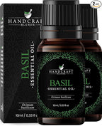 Handcraft Blends Basil Essential Oil – 0.33 Fl Oz – Pack of 2 – 100% Pure and by HandcraftBlends