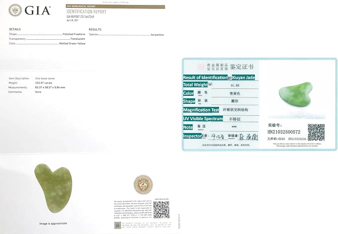 STARR-GIA Certified 100% Xiuyan Jade Gua Sha Massage Tool-Face Massager Reduces - Image 5