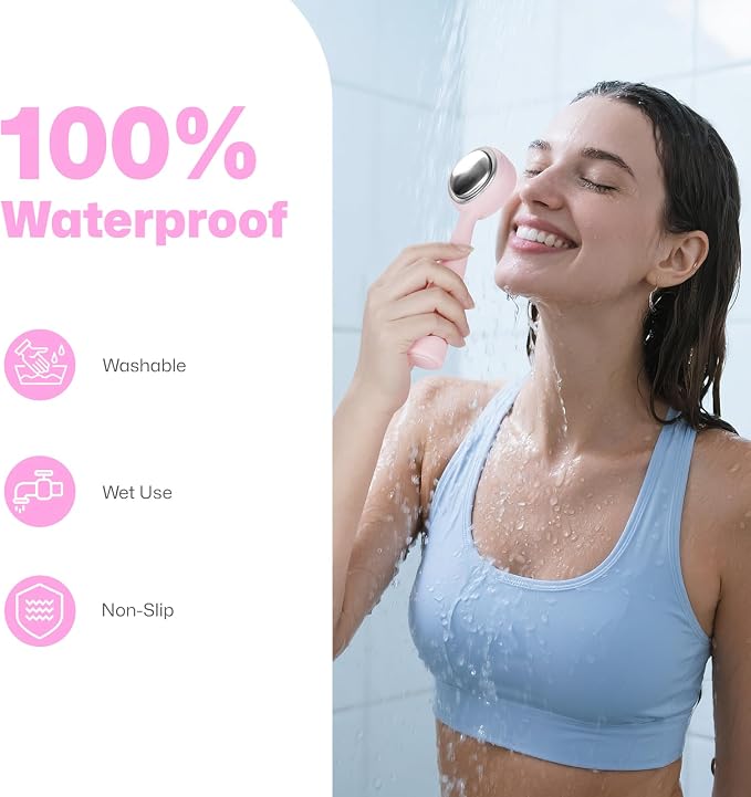 PRITECH Facial Cleansing Brush, Rechargeable Silicone Face Scrubber - Image 7