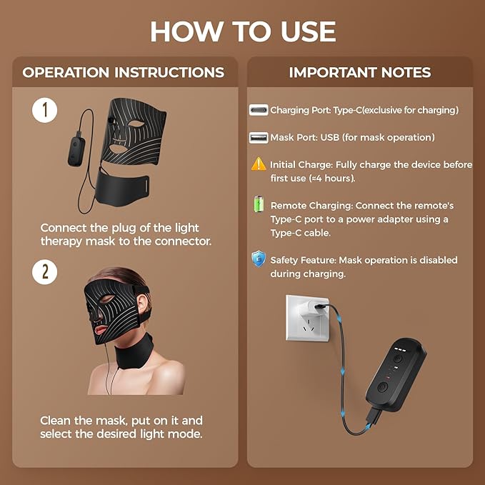 ONLUKY Red Light Therapy for Face, LED Face Mask Light Therapy - Image 6