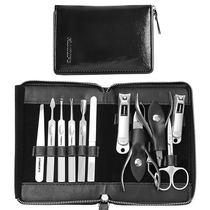 Manicure Kit, FAMILIFE Professional Manicure Set Nail Kit, 11 in 1 Stainless by FAMILIFE