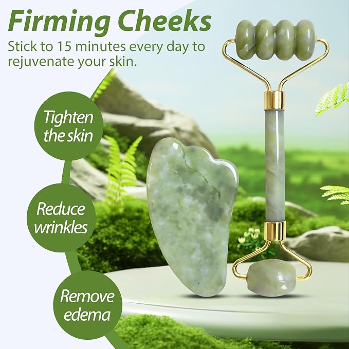 Gua Sha Facial Tools Face Roller and Gua Sha Set - Image 2