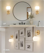 Gold Battery Operated Wall Sconce Set of 2, Wireless Rechargeable Sconces Wall - Image 7