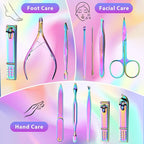 CGBE Nail Clippers Set, Manicure Set Pedicure 12 Pieces Stainless Steel - Image 7