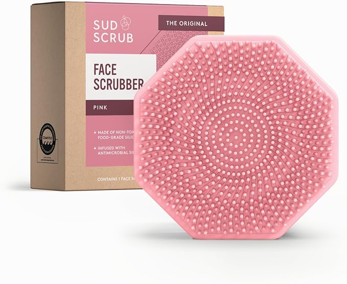 Sud Scrub® Antimicrobial Silicone Face Scrubber, 1 Pack, Gentle Face Exfoliator by SudScrub
