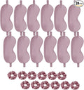 24Pcs Satin Eye Mask Silk Sleep Masks Silky Eyes Cover Blackout Blindfold by WJingYiJia
