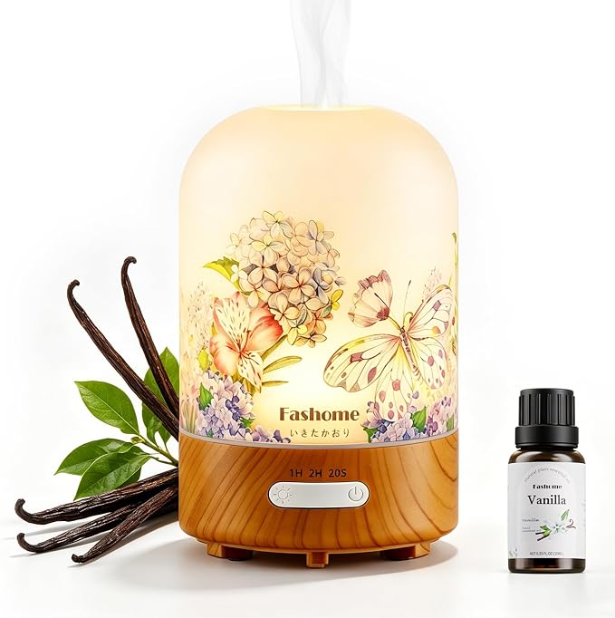 Essential Oil Diffuser for Home, Ultrasonic Cool Mist Air Aromatherapy by Fashome
