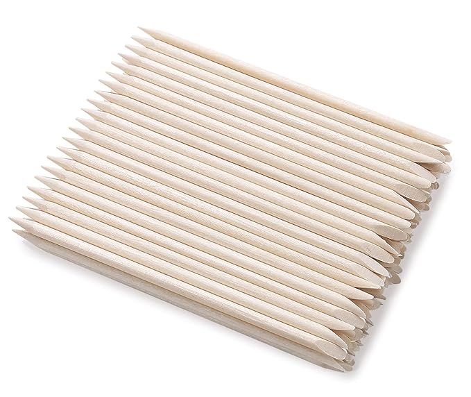300Pcs Orange Wood Sticks for Nails, HOOMBOOM Double Sided Cuticle Pusher by HOOMBOOM