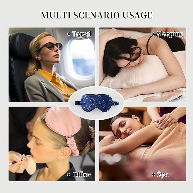 THXSILK Sleep Mask 100% 19 Momme Pure Mulberry Silk Super Smooth Cooling - Image 6