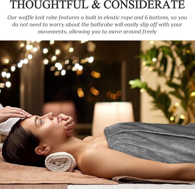 Tigeen Plus Size Towel Wrap for Women Spa Robe Set - Image 6